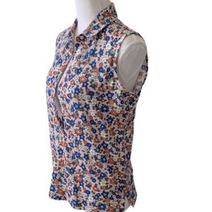 Tory Burch collared Floral Tank Top Size S